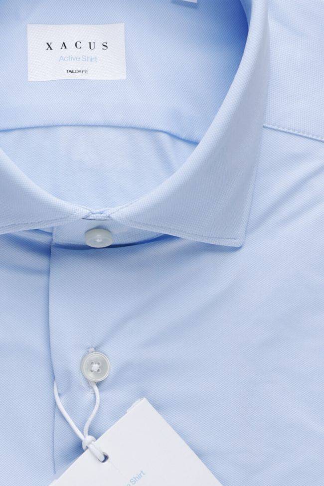 Xacus Hemd Herren Xacus Regular Einfarbig 85% Poliammide 15% Elastam Kragen Französisch Lange Ärmel