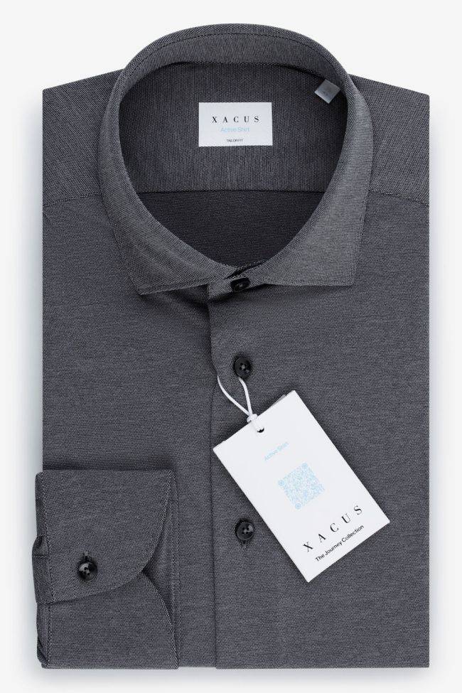 xacus Hemd Herren Xacus Regular Einfarbig 85% poliammide 15% elastam kragen Französisch Lange Ärmel