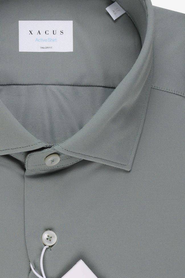 Xacus Hemd Herren Xacus Regular Einfarbig 86% Poliammide 14% Elastan Kragen Französisch Lange Ärmel