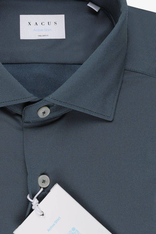 Xacus Hemd Herren Xacus Regular Einfarbig 86% Poliammide 14% Elastan Kragen Französisch Lange Ärmel