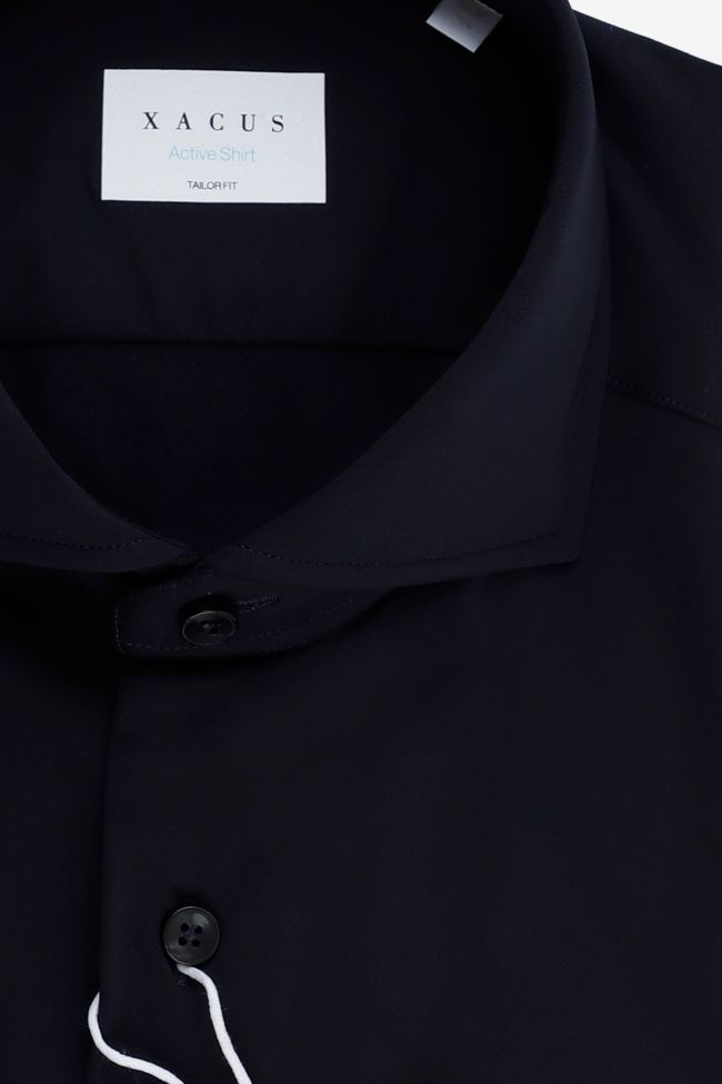 Xacus Hemd Herren Xacus Regular Einfarbig 86% Poliammide 14% Elastan Kragen Französisch Lange Ärmel