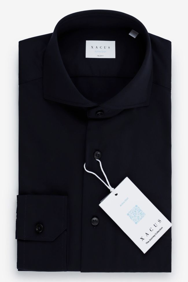 xacus Hemd Herren Xacus Regular Einfarbig 86% poliammide 14% elastan kragen Französisch Lange Ärmel