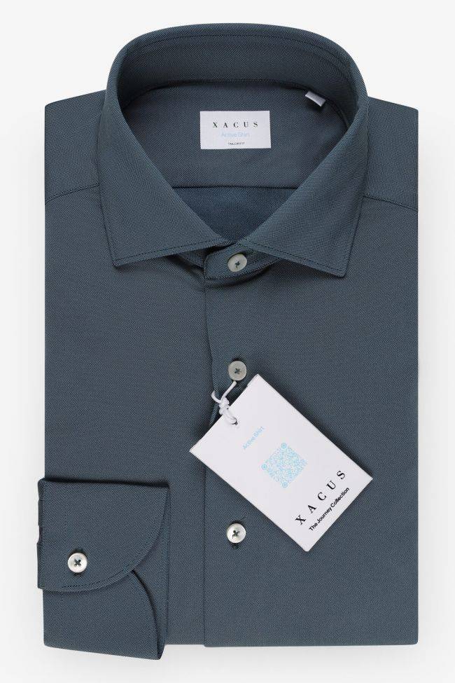 xacus Hemd Herren Xacus Regular Einfarbig 86% poliammide 14% elastan kragen Französisch Lange Ärmel