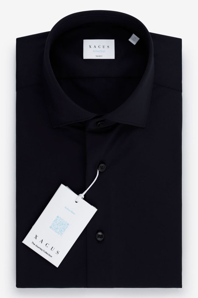 xacus Hemd Herren Xacus Regular Einfarbig 86% polyamide 14% elastane kragen Französisch Lange Ärmel