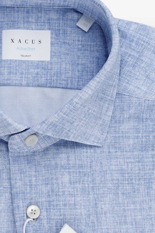 Xacus Hemd Herren Xacus Regular Einfarbig 86% Polyamide 14% Elastane Kragen Französisch Lange Ärmel