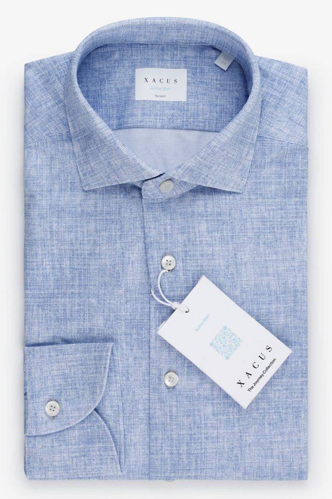 xacus Hemd Herren Xacus Regular Einfarbig 86% polyamide 14% elastane kragen Französisch Lange Ärmel
