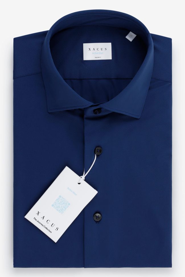 xacus Hemd Herren Xacus Regular Einfarbig 87% poliammide 13% elastan kragen Französisch Lange Ärmel