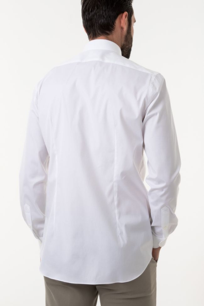 Xacus Hemd Herren Xacus Regular Einfarbig 96% Baumwolle 4% Elastan Kragen Französisch Lange Ärmel