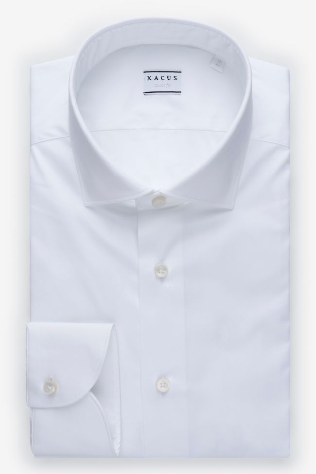 Xacus Hemd Herren Xacus Regular Einfarbig 96% Baumwolle 4% Elastan Kragen Französisch Lange Ärmel