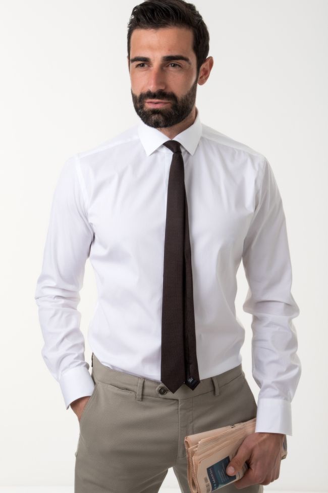 xacus Hemd Herren Xacus Regular Einfarbig 96% Baumwolle 4% elastan kragen Französisch Lange Ärmel