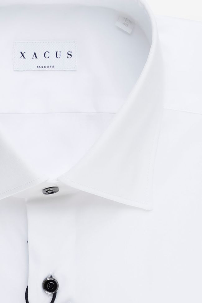 Xacus Hemd Herren Xacus Regular Einfarbig 96% Baumwolle 4% Elastan Kragen Italienisch Lange Ärmel