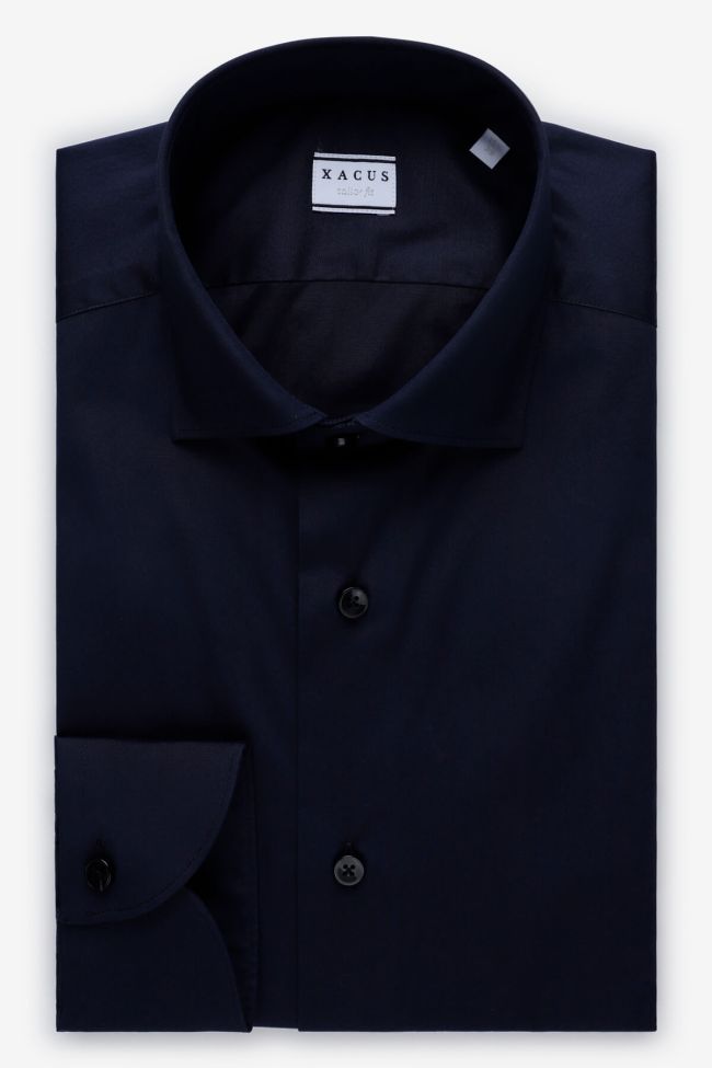 Xacus Hemd Herren Xacus Regular Einfarbig 96% Baumwolle 4% Elastan Kragen Französisch Lange Ärmel