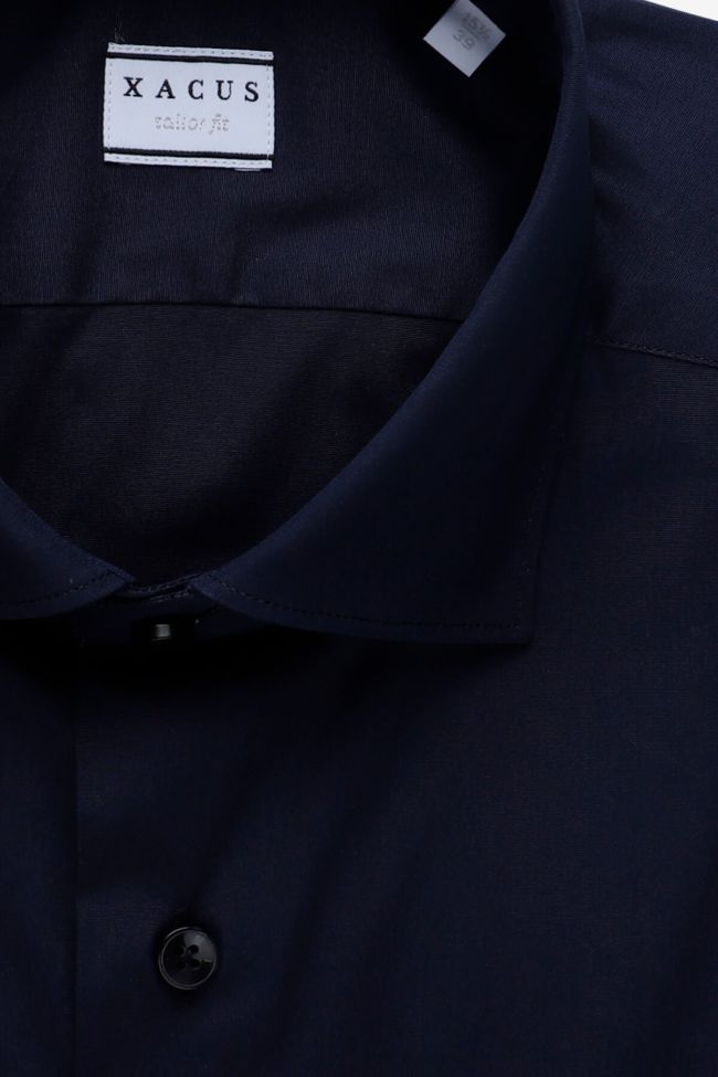 Xacus Hemd Herren Xacus Regular Einfarbig 96% Baumwolle 4% Elastan Kragen Französisch Lange Ärmel