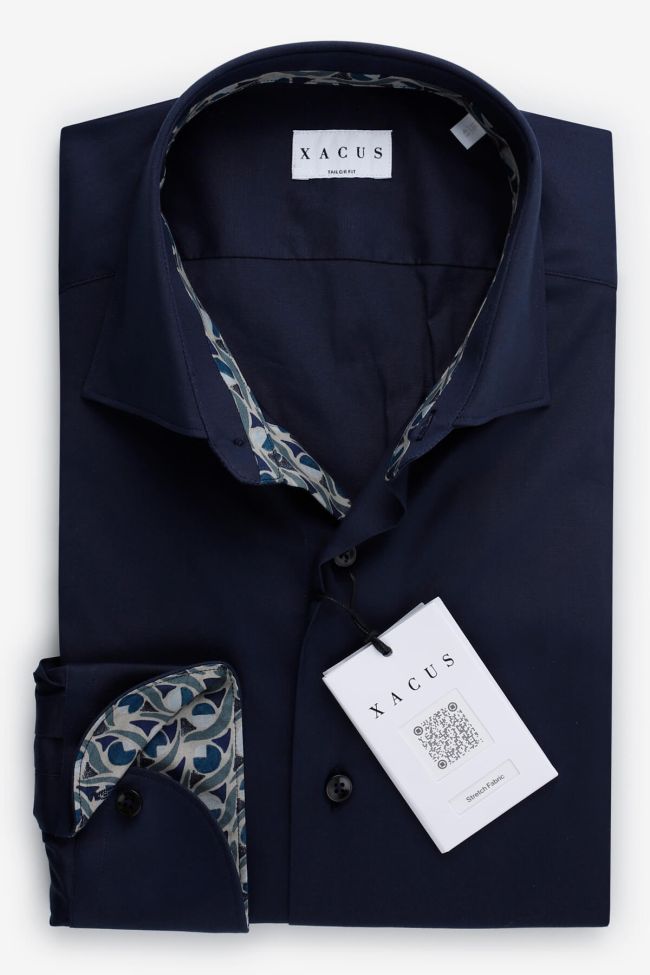 xacus Hemd Herren Xacus Regular Einfarbig 96% Baumwolle 4% elastan kragen Französisch Lange Ärmel