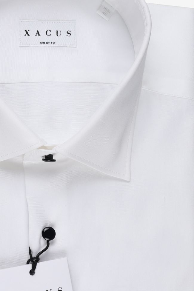 Xacus Hemd Herren Xacus Regular Einfarbig 96% Baumwolle 4% Elastan Kragen Französisch Lange Ärmel