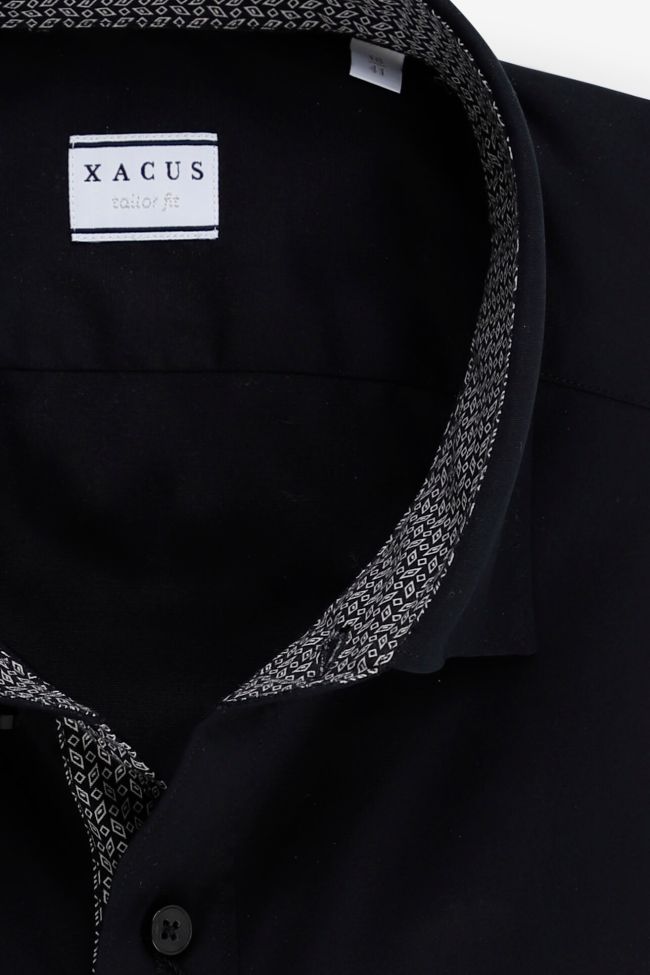 xacus Hemd Herren Xacus Regular Einfarbig 96% Baumwolle 4% elastan kragen Französisch Lange Ärmel