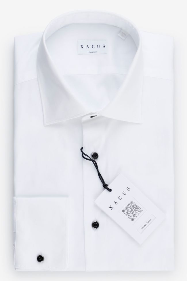 xacus Hemd Herren Xacus Regular Einfarbig 96% Baumwolle 4% elastan kragen Französisch Lange Ärmel