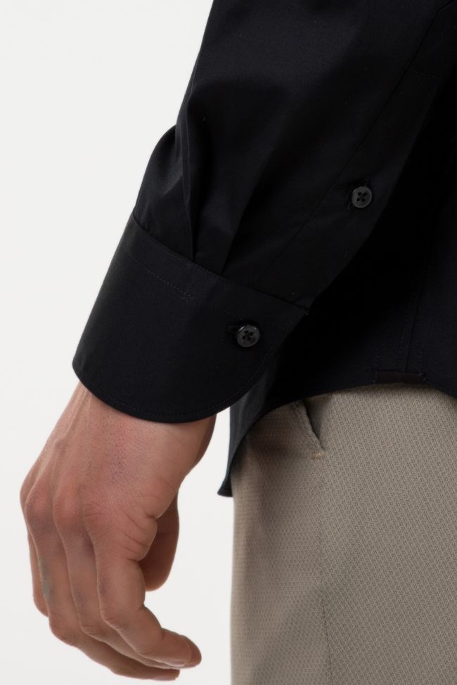 Xacus Hemd Herren Xacus Regular Einfarbig 96% Baumwolle 4% Elastan Kragen Französisch Lange Ärmel
