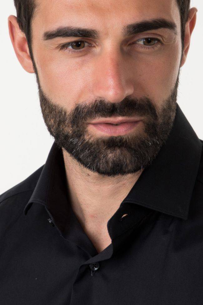 Xacus Hemd Herren Xacus Regular Einfarbig 96% Baumwolle 4% Elastan Kragen Französisch Lange Ärmel