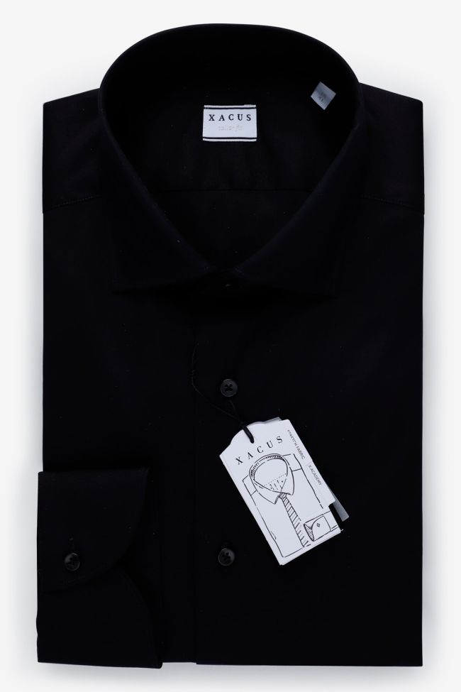 Xacus Hemd Herren Xacus Regular Einfarbig 96% Baumwolle 4% Elastan Kragen Französisch Lange Ärmel