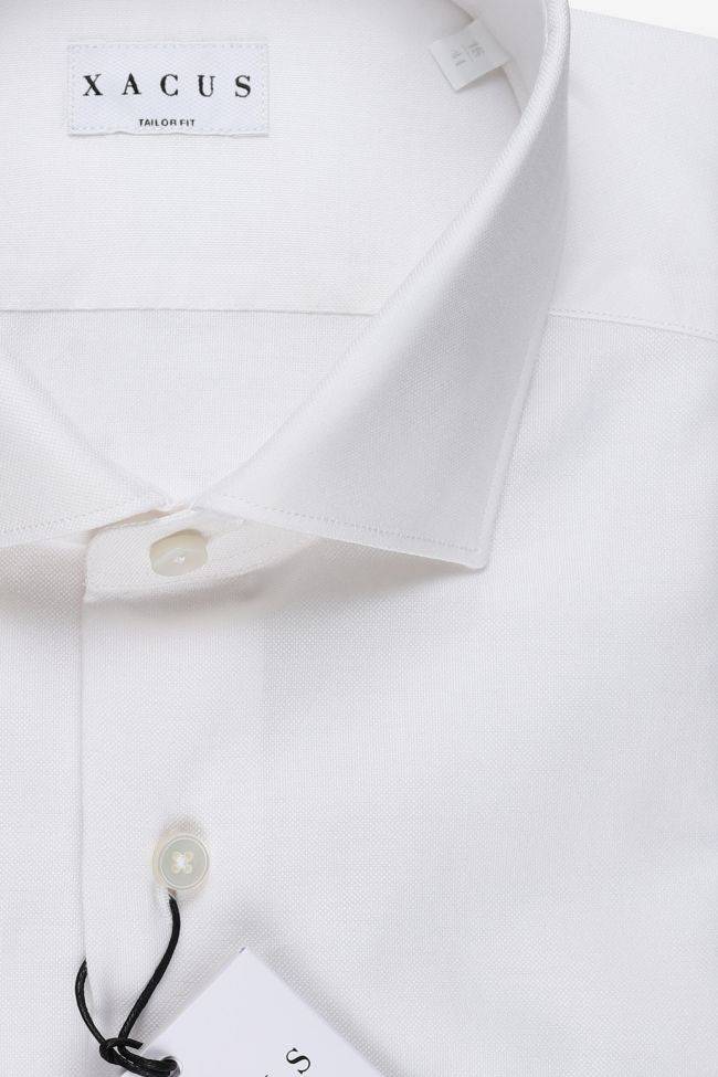 Xacus Hemd Herren Xacus Regular Einfarbig 97% Baumwolle 3% Elastan Kragen Französisch Lange Ärmel