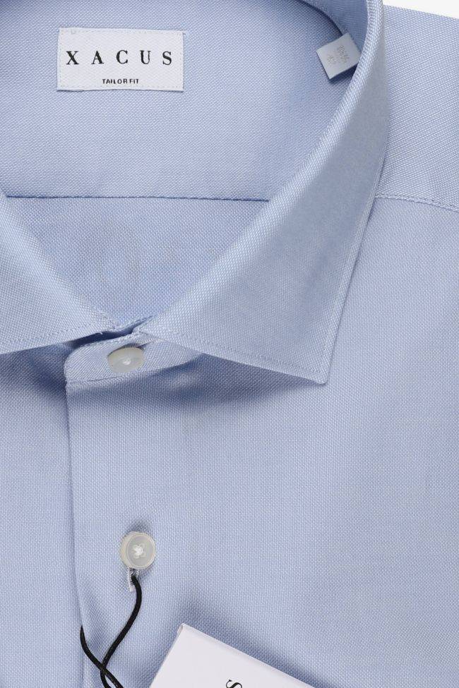Xacus Hemd Herren Xacus Regular Einfarbig 97% Baumwolle 3% Elastan Kragen Französisch Lange Ärmel