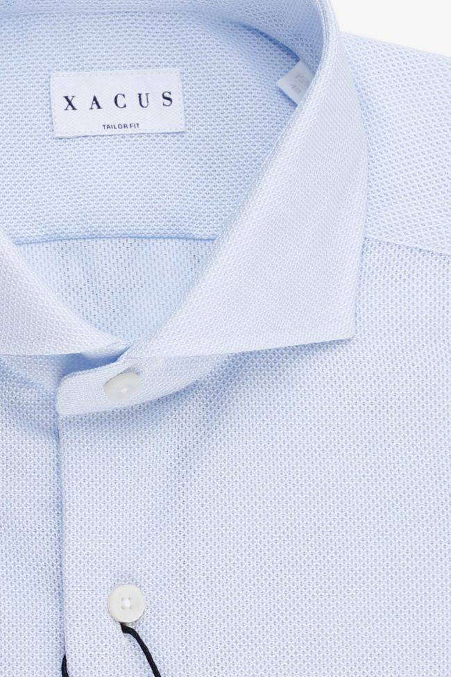 Xacus Hemd Herren Xacus Regular Einfarbig 98% Cotton 2% Ea Kragen Französisch Lange Ärmel