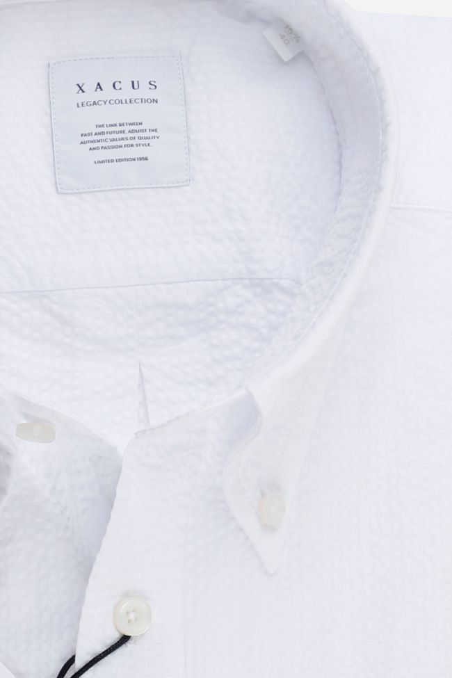 xacus Hemd Herren Xacus Regular Einfarbig 98% cotton 2% elastan kragen Button-Down Lange Ärmel