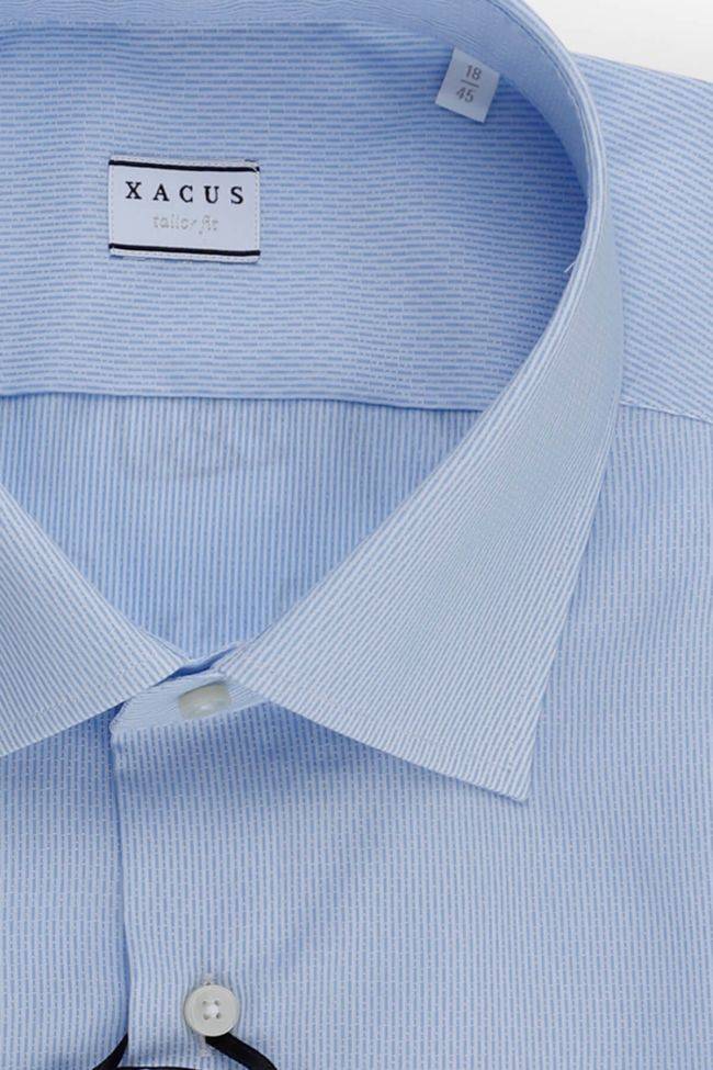 Xacus Hemd Herren Xacus Regular Halb Unifarben 100% Baumwolle Kragen Italienisch Lange Ärmel