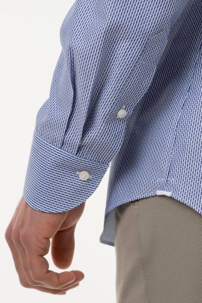 Xacus Hemd Herren Xacus Regular Halb Unifarben 100% Baumwolle Kragen Französisch Lange Ärmel