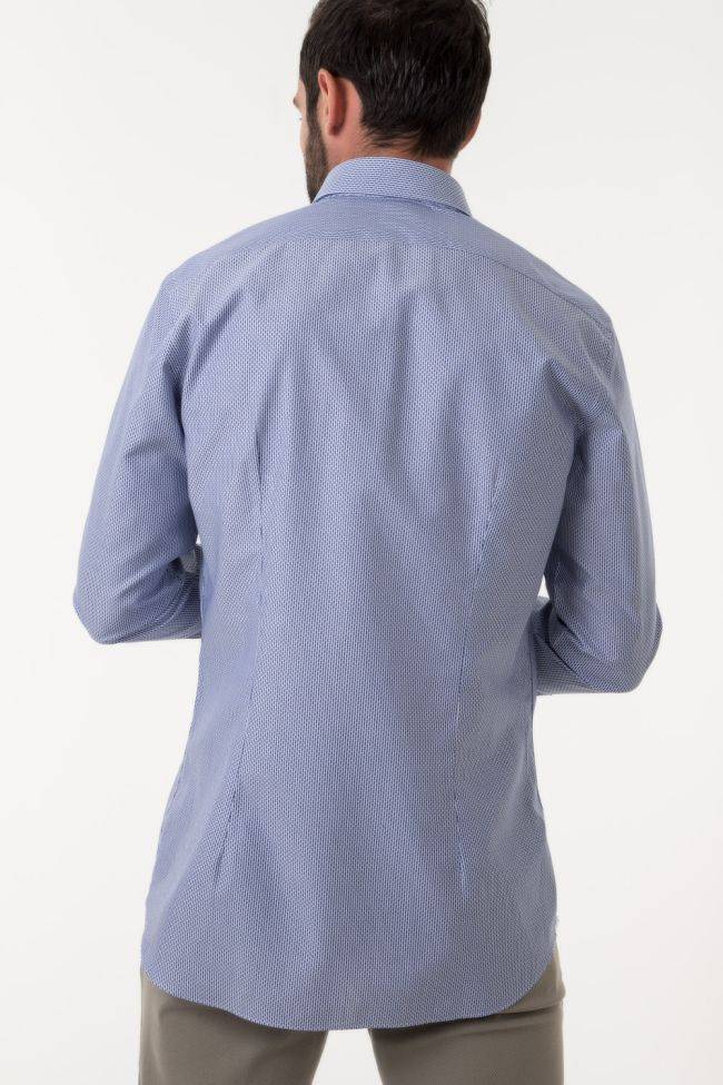 Xacus Hemd Herren Xacus Regular Halb Unifarben 100% Baumwolle Kragen Französisch Lange Ärmel