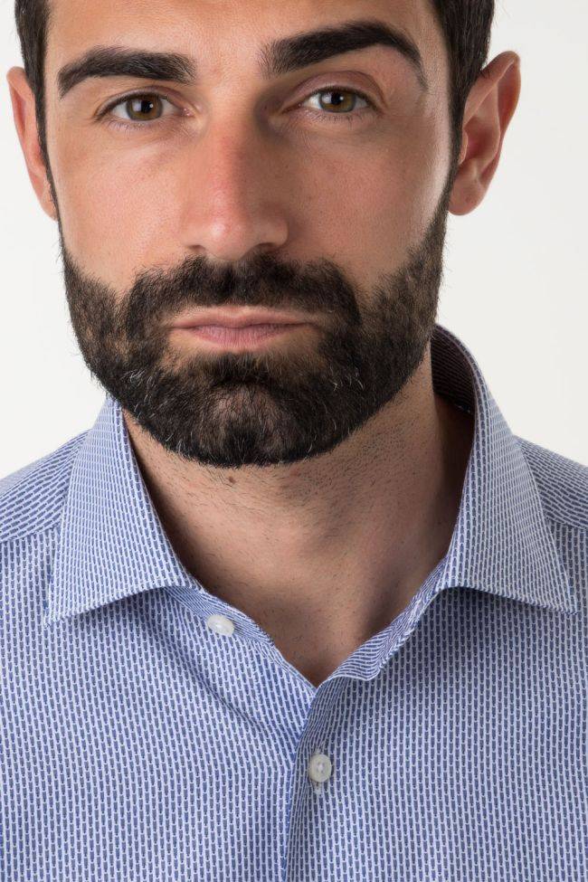 Xacus Hemd Herren Xacus Regular Halb Unifarben 100% Baumwolle Kragen Französisch Lange Ärmel