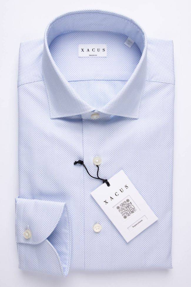 xacus Hemd Herren Xacus Regular Halb Unifarben 100% Baumwolle kragen Französisch Lange Ärmel