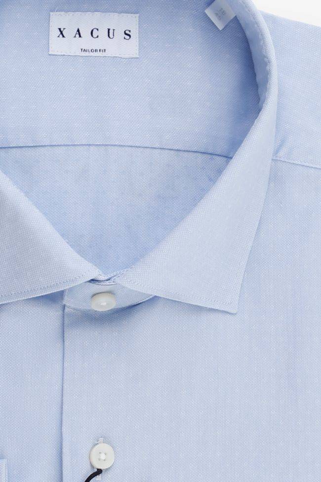 Xacus Hemd Herren Xacus Regular Halb Unifarben 100% Baumwolle Kragen Französisch Lange Ärmel