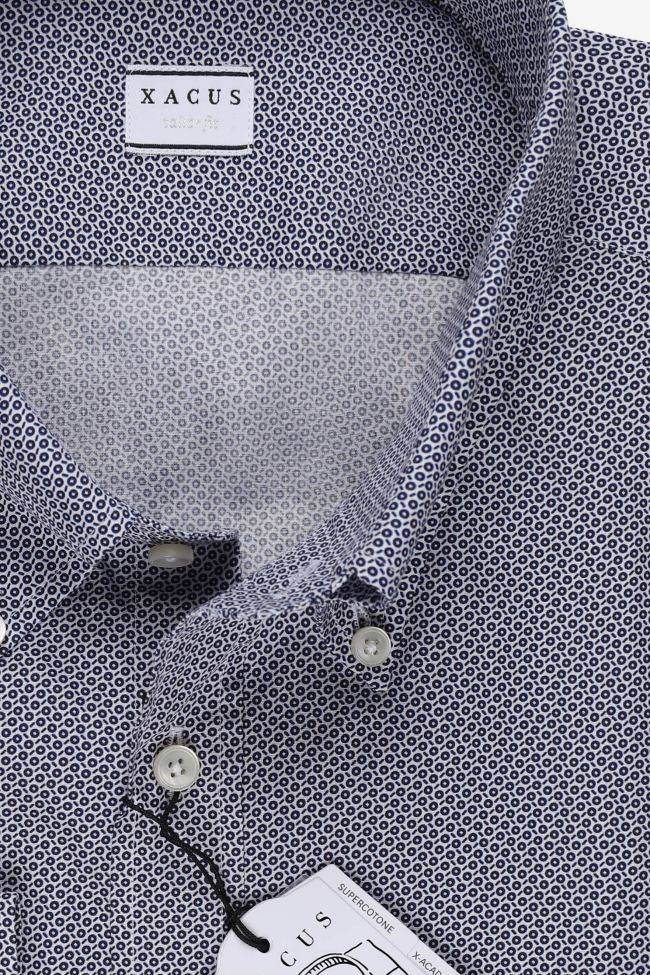 Xacus Hemd Herren Xacus Regular Halb Unifarben 100% Baumwolle Kragen Französisch Lange Ärmel