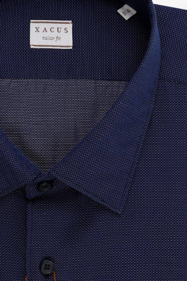 Xacus Hemd Herren Xacus Regular Halb Unifarben 100% Baumwolle Kragen Italienisch Lange Ärmel