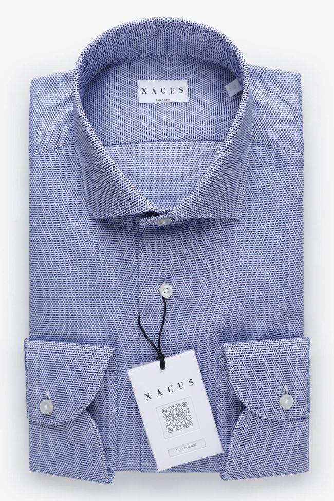 xacus Hemd Herren Xacus Regular Halb Unifarben 100% Baumwolle kragen Französisch Lange Ärmel