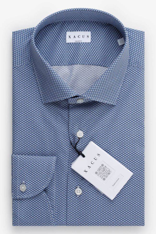 xacus Hemd Herren Xacus Regular Halb Unifarben 100% Baumwolle kragen Französisch Lange Ärmel