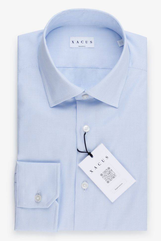 xacus Hemd Herren Xacus Regular Halb Unifarben 100% Baumwolle kragen Französisch Lange Ärmel