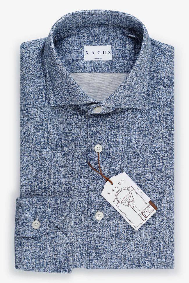 xacus Hemd Herren Xacus Regular Halb Unifarben 100% Baumwolle kragen Französisch Lange Ärmel