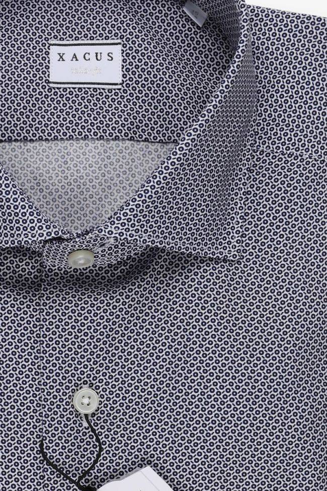 Xacus Hemd Herren Xacus Regular Halb Unifarben 100% Baumwolle Kragen Französisch Lange Ärmel