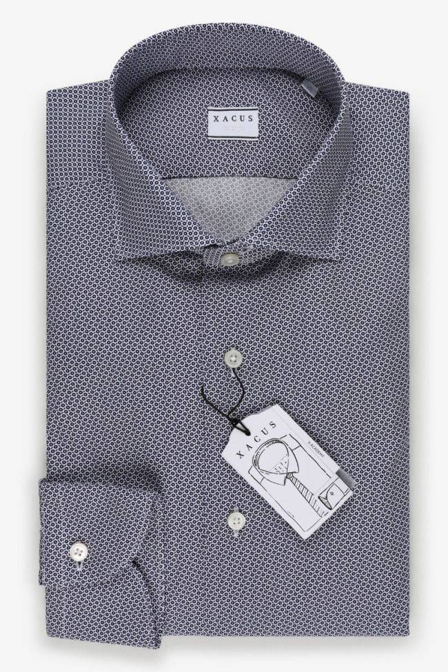xacus Hemd Herren Xacus Regular Halb Unifarben 100% Baumwolle kragen Französisch Lange Ärmel
