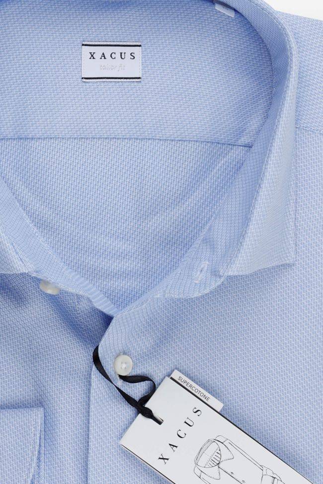 Xacus Hemd Herren Xacus Regular Halb Unifarben 100% Baumwolle Kragen Französisch Lange Ärmel