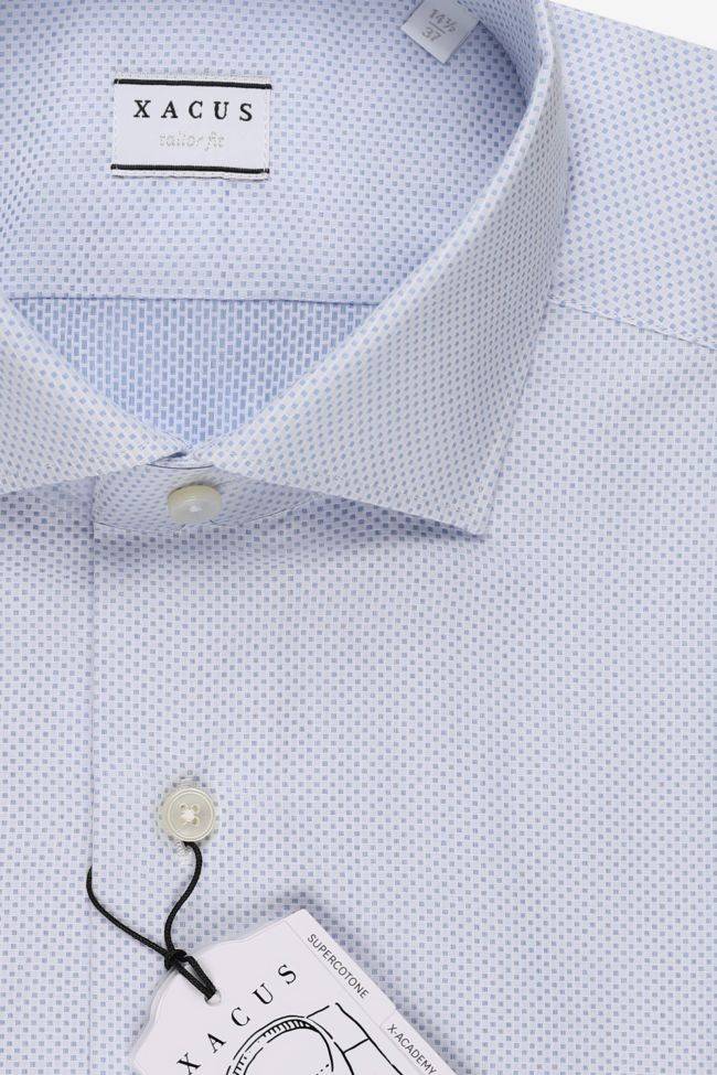 Xacus Hemd Herren Xacus Regular Halb Unifarben 100% Baumwolle Kragen Französisch Lange Ärmel