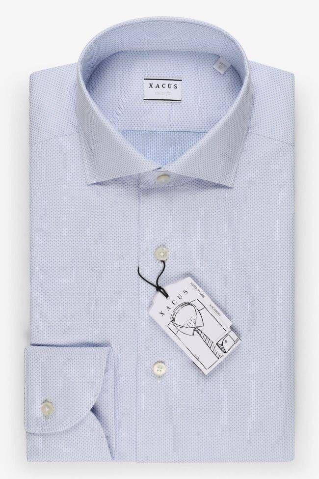 xacus Hemd Herren Xacus Regular Halb Unifarben 100% Baumwolle kragen Französisch Lange Ärmel