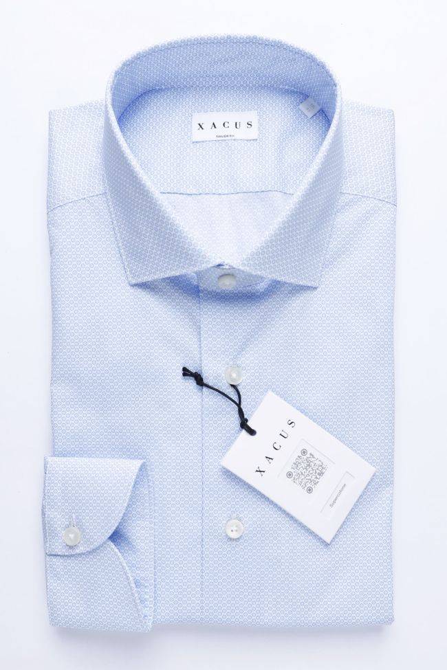 xacus Hemd Herren Xacus Regular Halb Unifarben 100% Baumwolle kragen Französisch Lange Ärmel