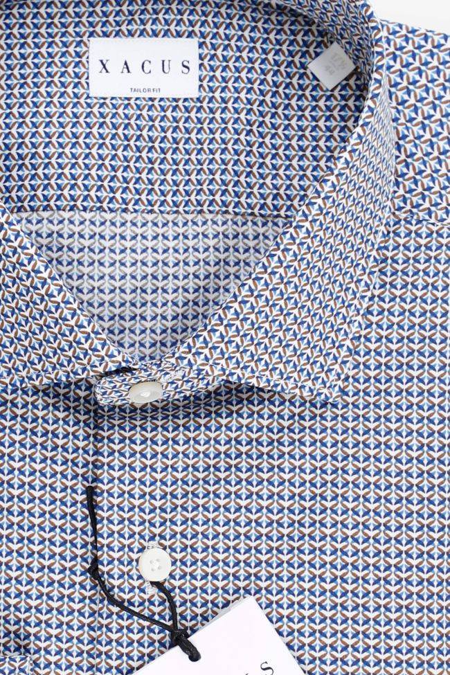 Xacus Hemd Herren Xacus Regular Halb Unifarben 100% Baumwolle Kragen Französisch Lange Ärmel