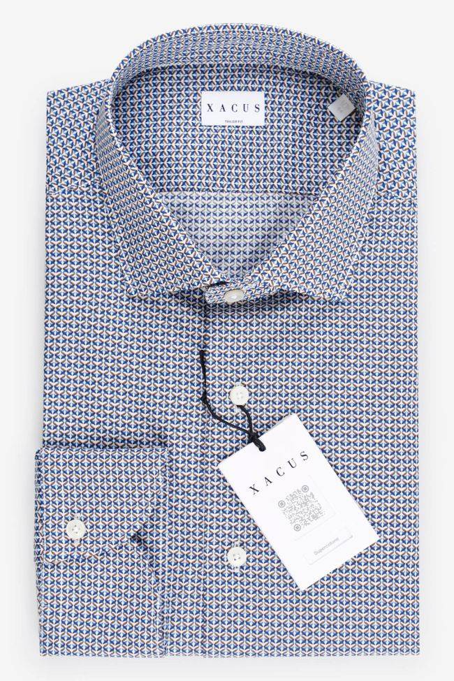 xacus Hemd Herren Xacus Regular Halb Unifarben 100% Baumwolle kragen Französisch Lange Ärmel