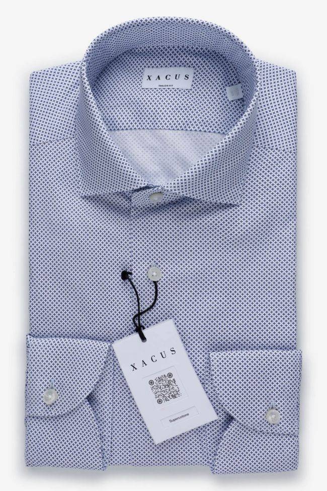 xacus Hemd Herren Xacus Regular Halb Unifarben 100% Baumwolle kragen Französisch Lange Ärmel