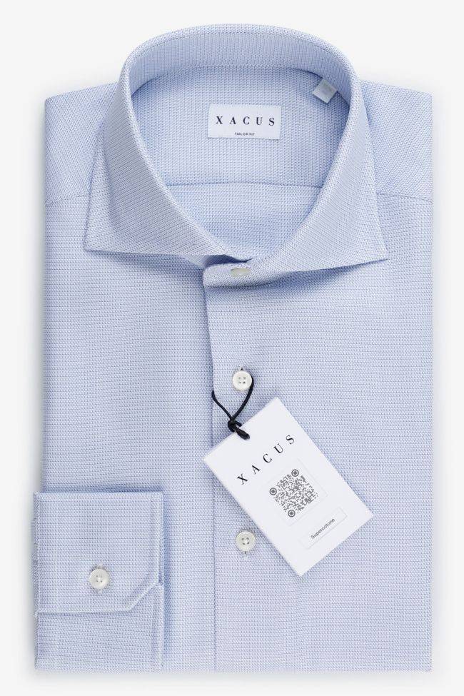 Xacus Hemd Herren Xacus Regular Halb Unifarben 100% Baumwolle Kragen Französisch Lange Ärmel